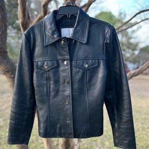 Nine West Black leather Jacket- Womens